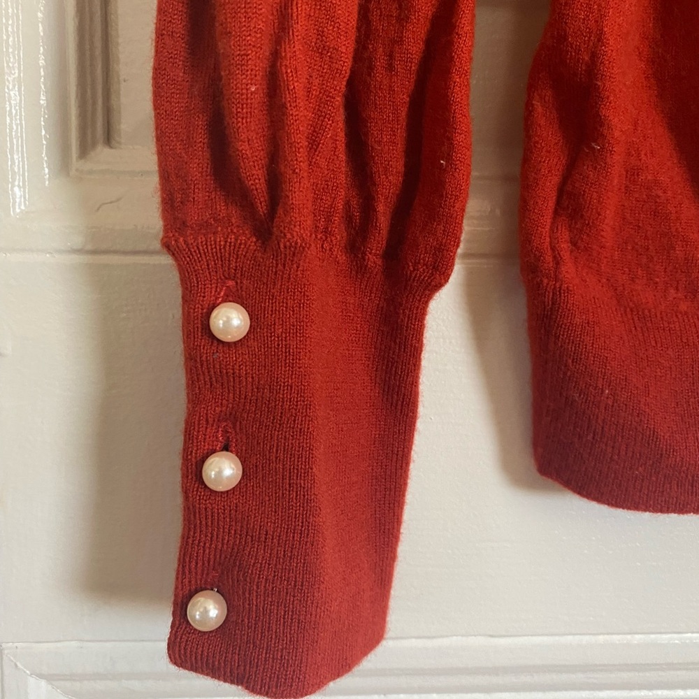 Ann Taylor V-Neck Sweater with Pearl Accent - Picture 2 of 2